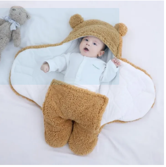 Soft Newborn Baby Wrap Blankets Baby Sleeping Bag Envelope for Newborn Sleepsack 100% Cotton Thicken Cocoon for Baby 0-6 Months